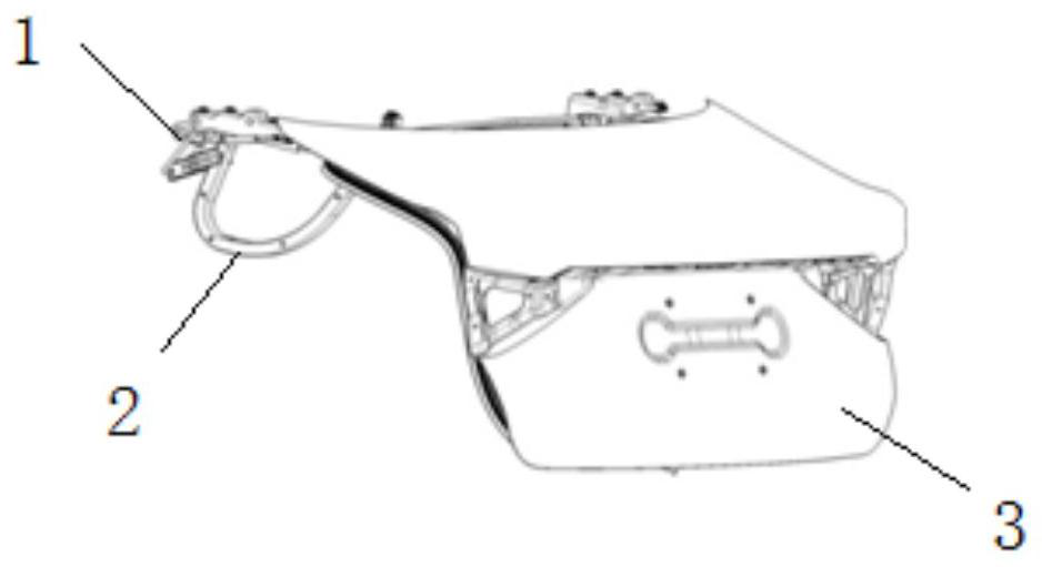 Hinge structure for automobile trunk lid and automobile