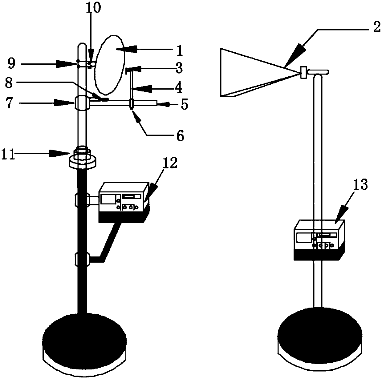 Radar directional diagram measurement method based on parabolic antenna