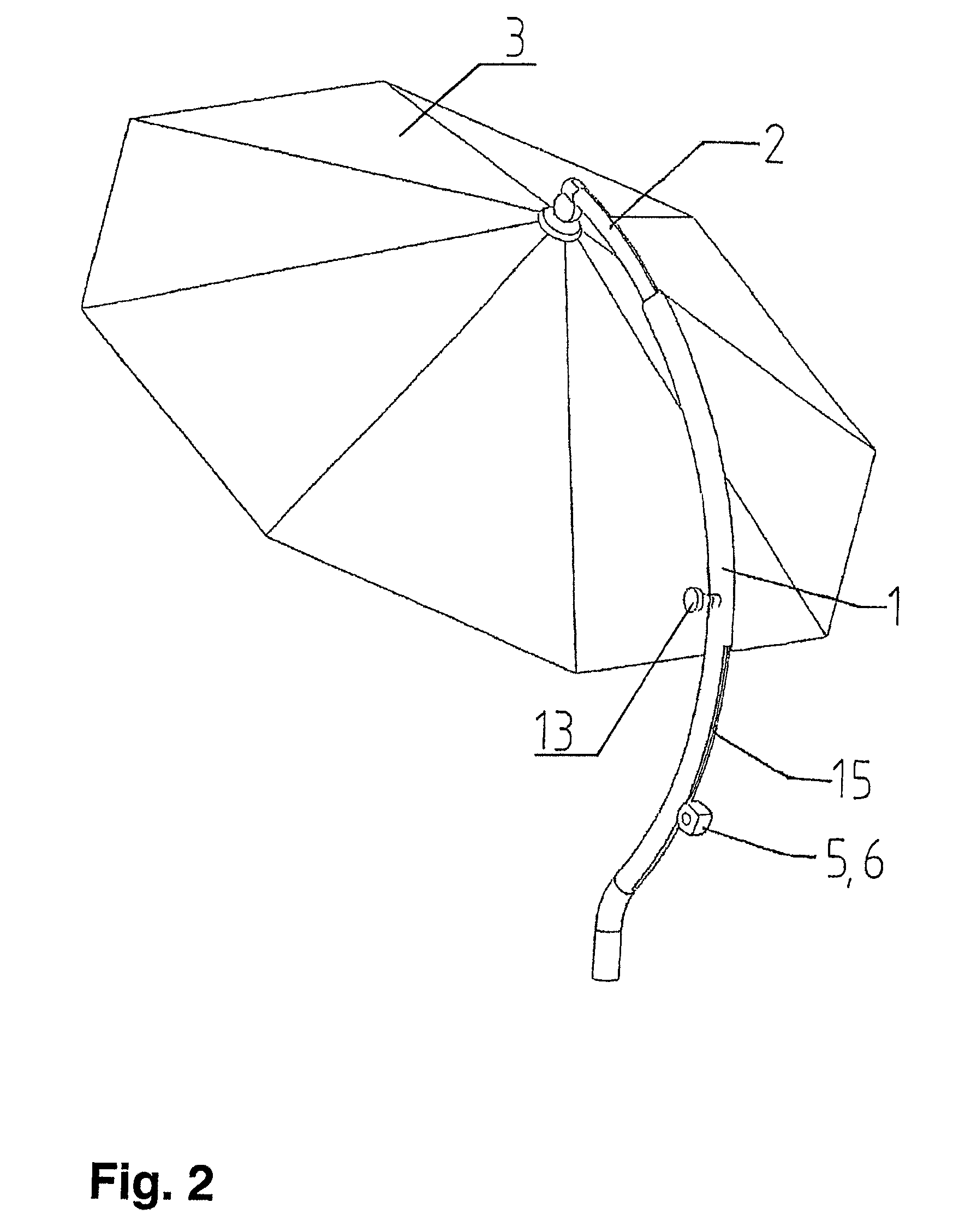 Telescopic umbrella