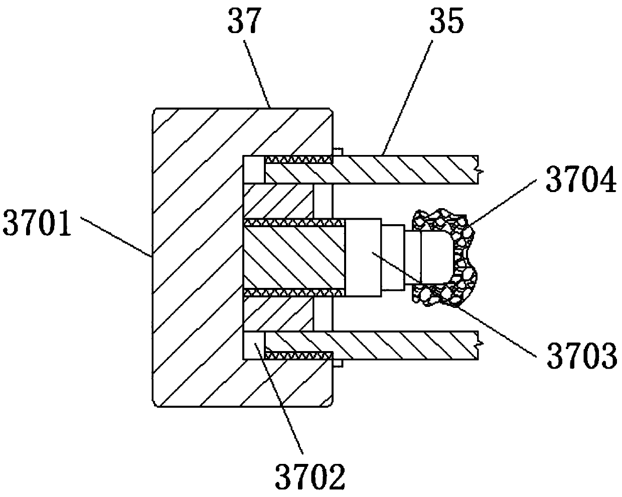 Thermal desorption tail gas treatment process and device in persistent organic matter soil remediation process