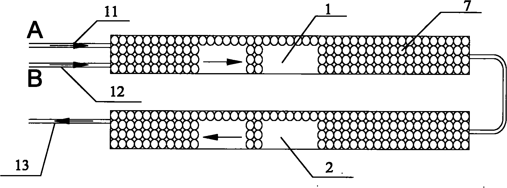 Liquid phase gradient mixer