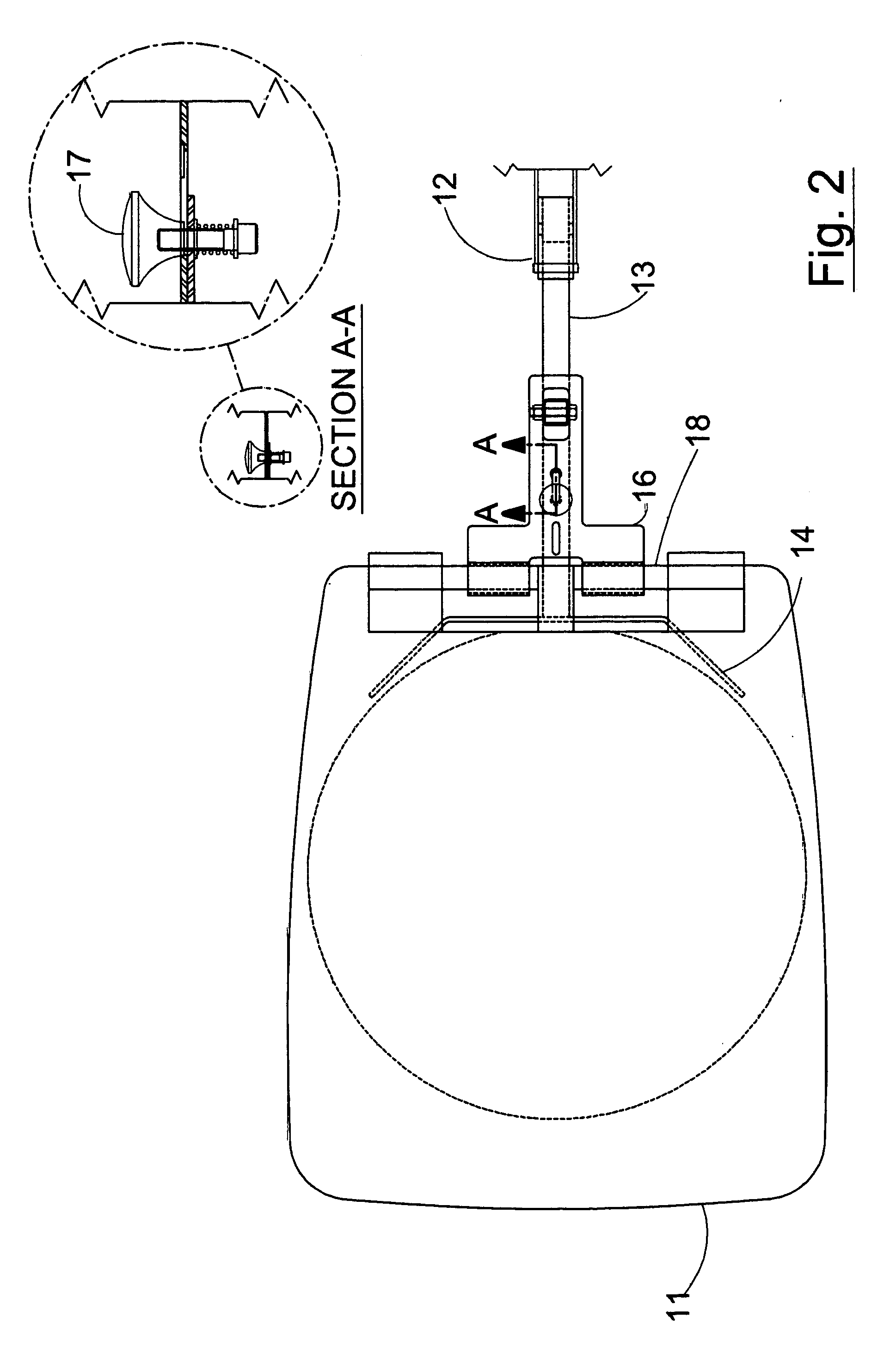 Transport assistance device for large, wheeled refuse containers