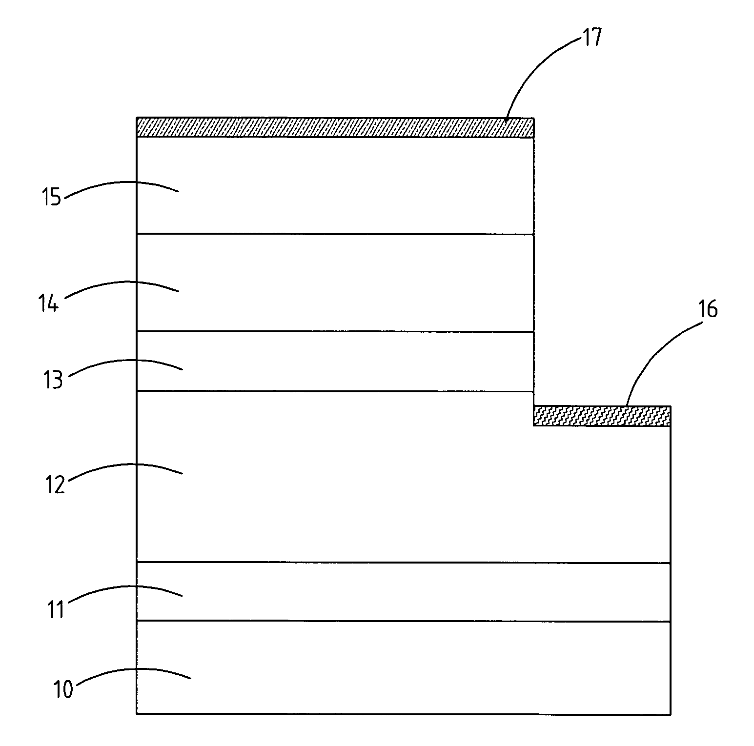 GaN LED structure with p-type contacting layer grown at low-temperature and having low resistivity