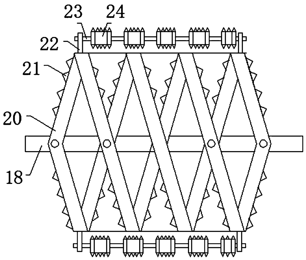 Agricultural land loosening device