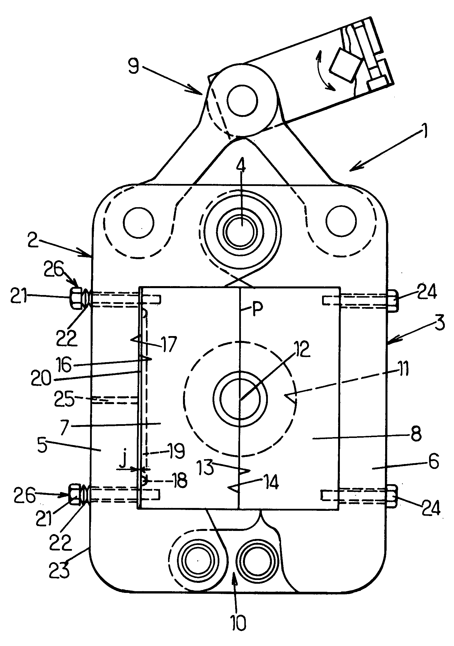 Moulding device for the manufacture of thermoplastic containers