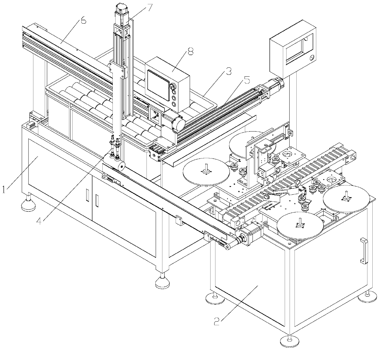 Material arranging device and method