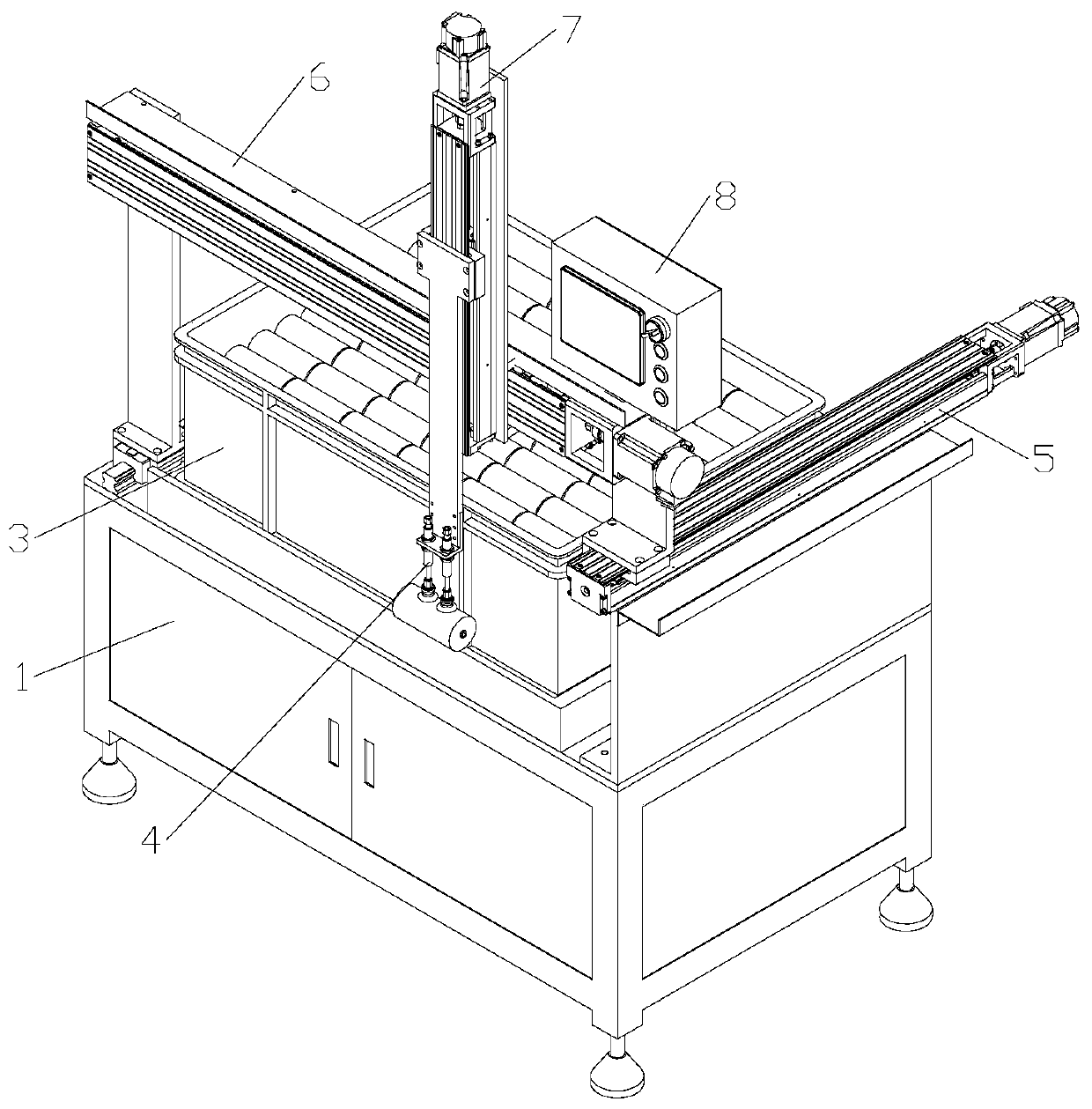 Material arranging device and method