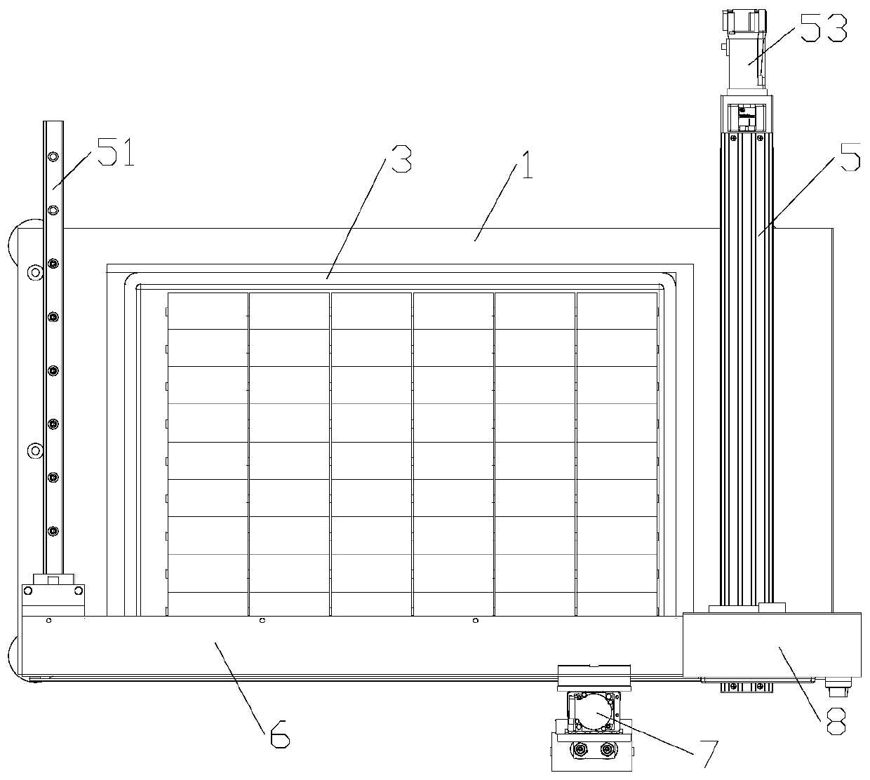 Material arranging device and method