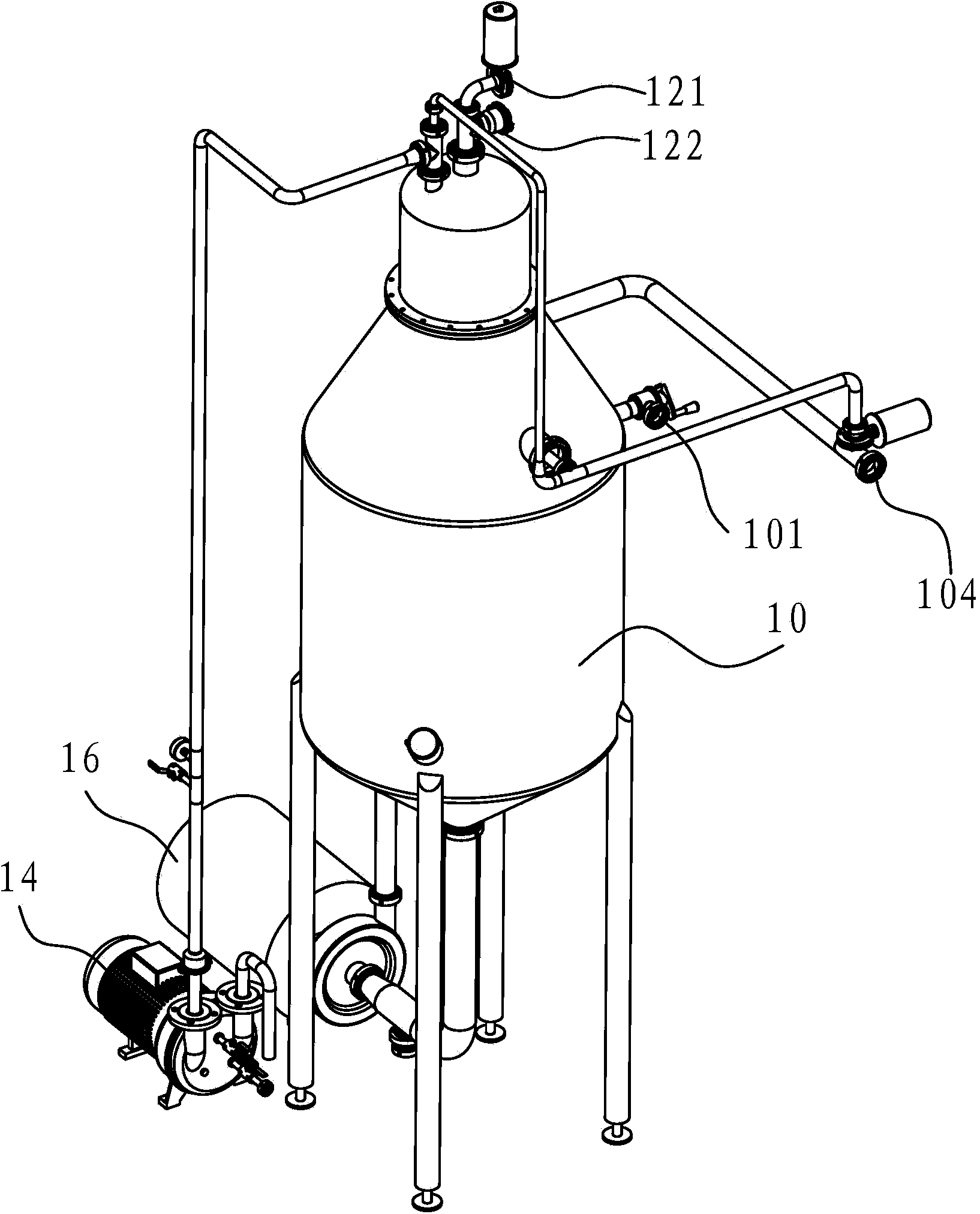 Degassing and aroma recovery device