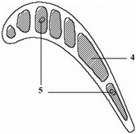 Neutron radiography detection method for residual core of hollow turbine blade