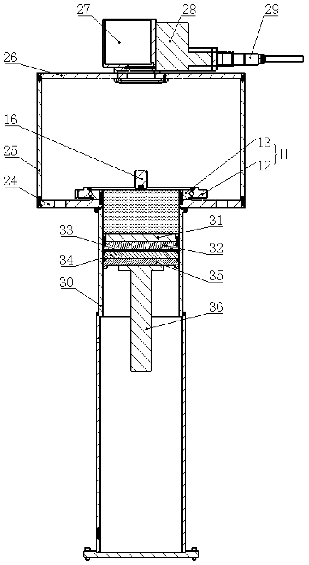 Continuous cyclic powder spreading structure and additive manufacturing molding equipment