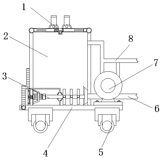 Automatic transfer device for chilli sauce production