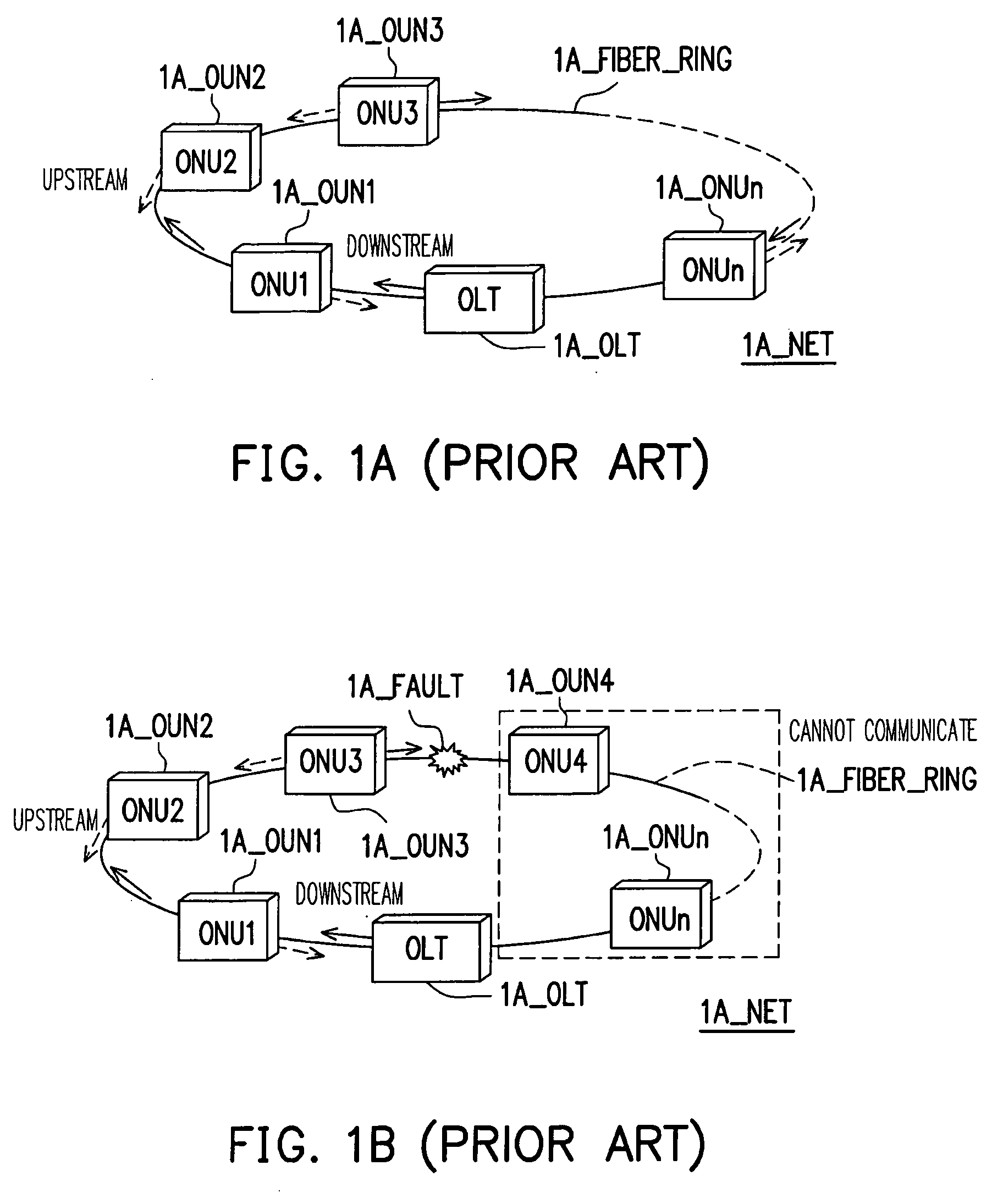 Self-healing ring-based passive optical network