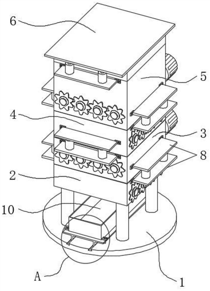 Construction waste recycling and crushing device for construction waste treatment