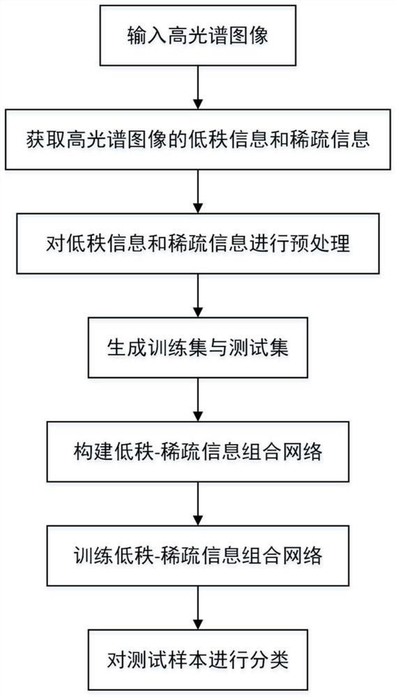 Hyperspectral Image Classification Method Based on Low Rank-Sparse Information Combination Network