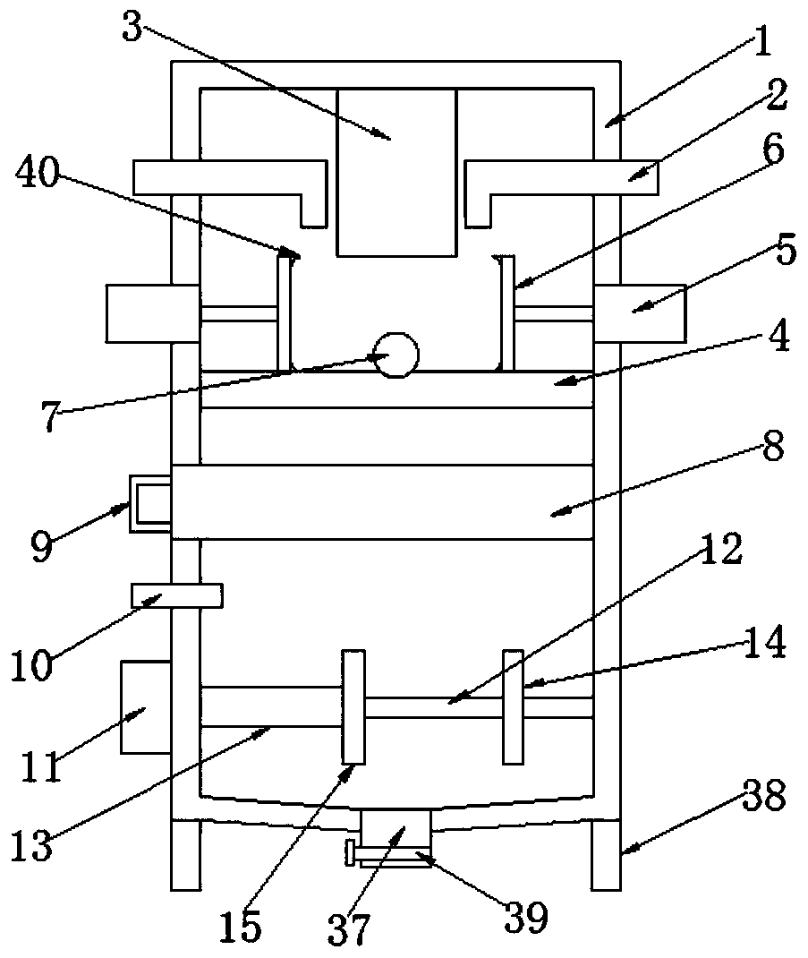 Treating device for sewage in sludge