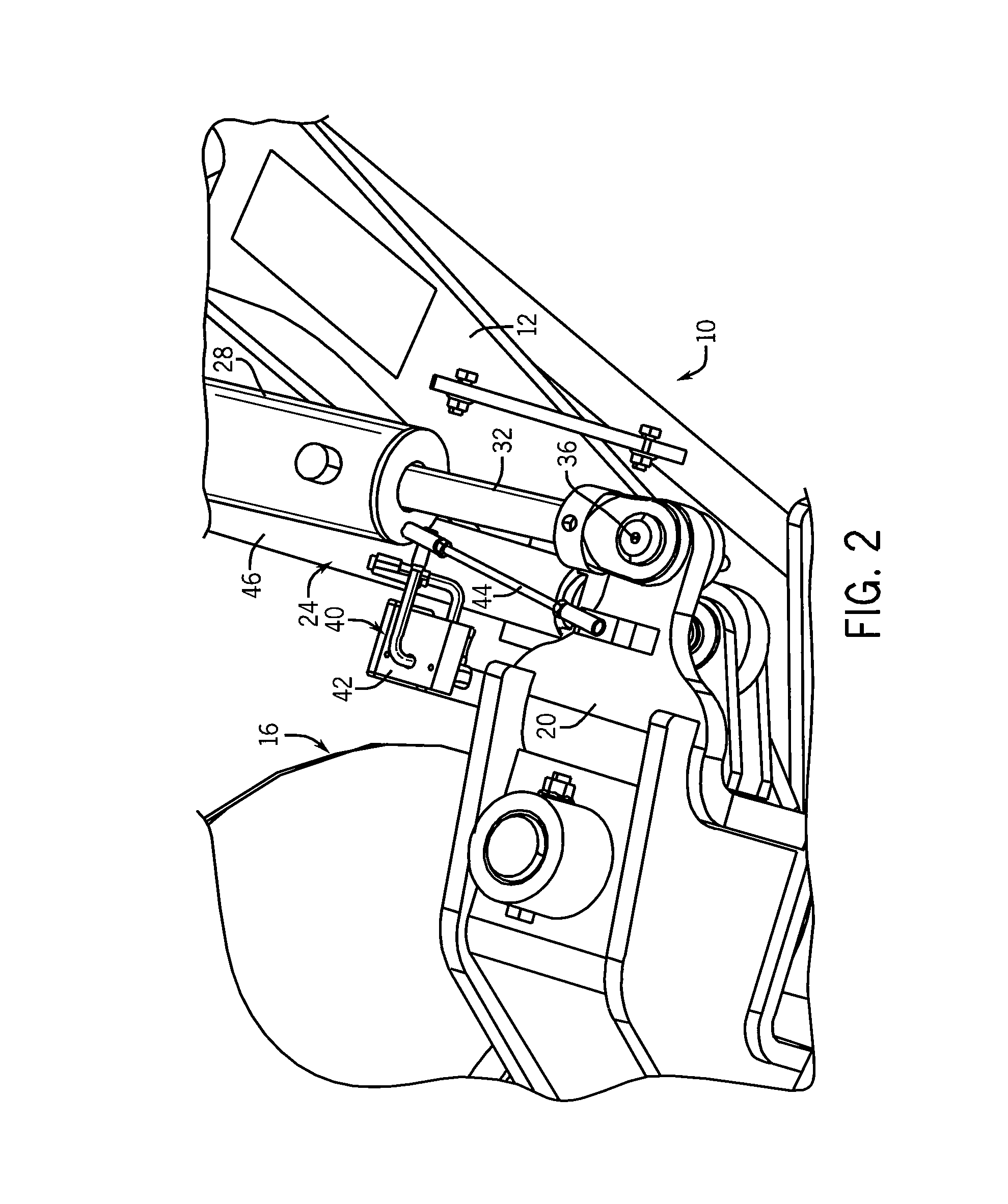 Method for controlling an implement steering system for farm implement in transport