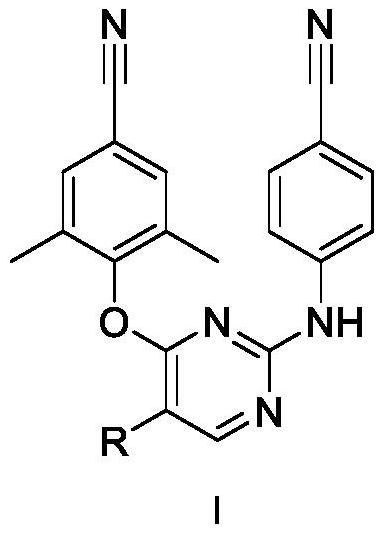 5-site aromatic ring substituted diarylpyrimidine derivative as well as preparation method and application thereof