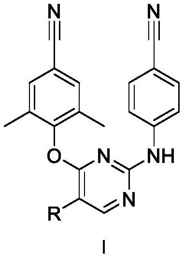 5-site aromatic ring substituted diarylpyrimidine derivative as well as preparation method and application thereof