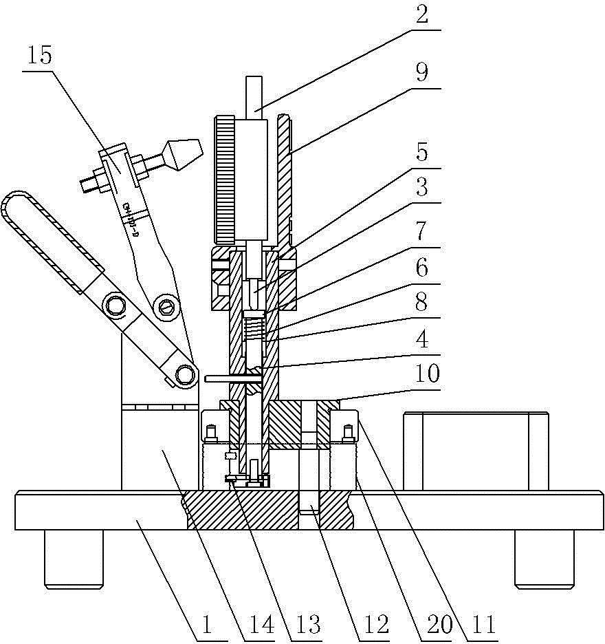 Detection tool structure for shaft positioning groove of automobile connecting rod