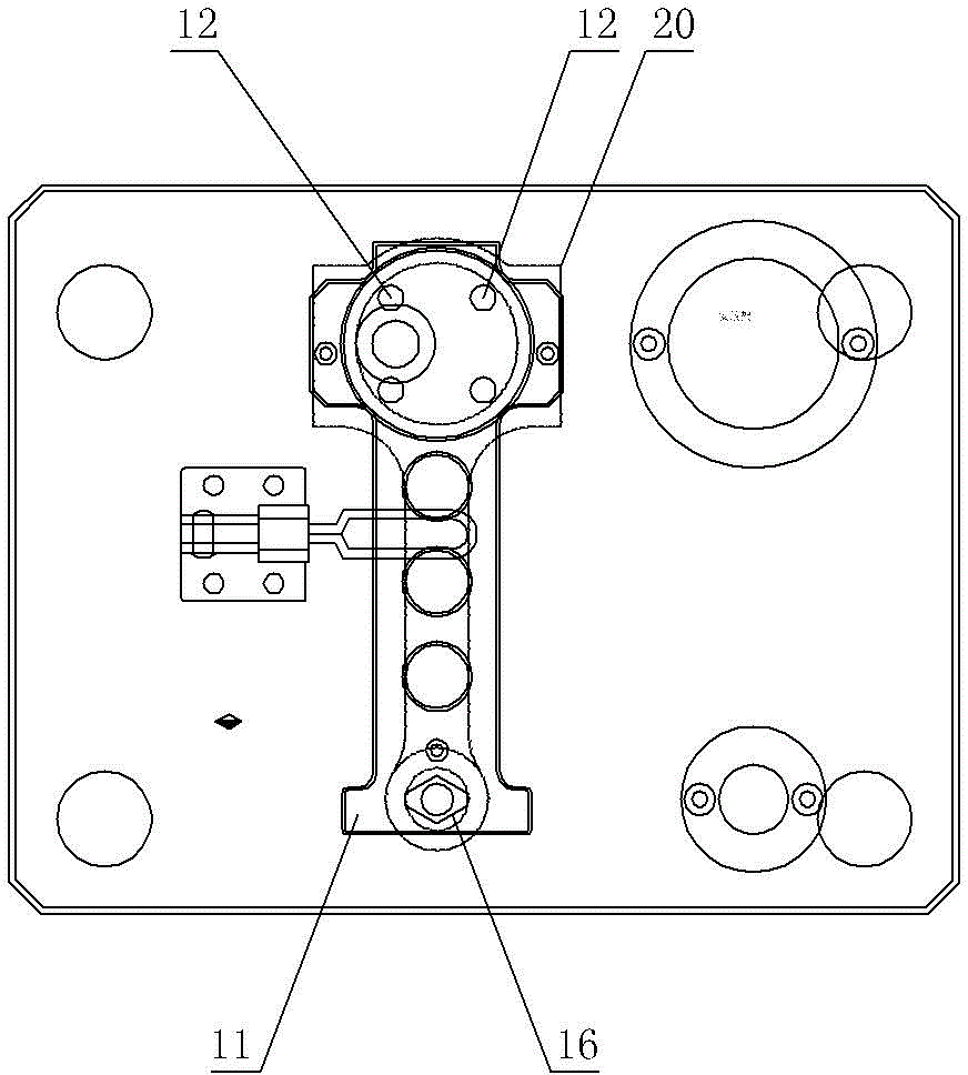 Detection tool structure for shaft positioning groove of automobile connecting rod