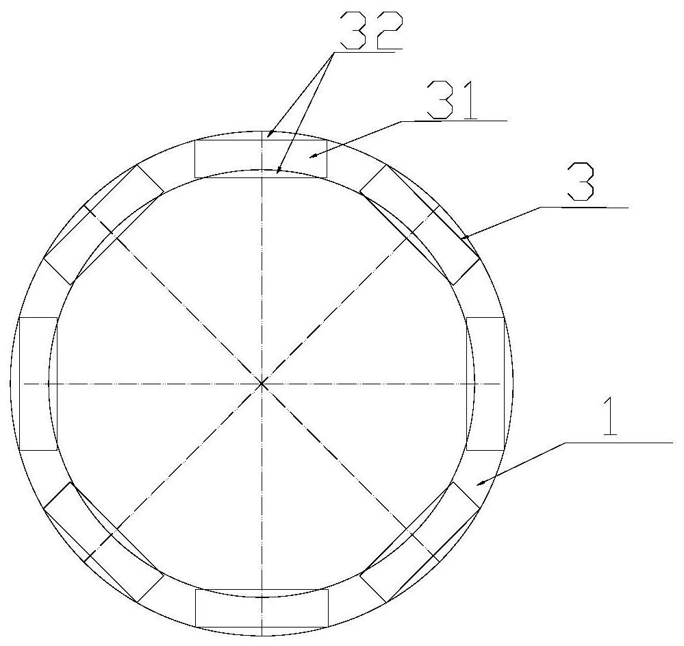 Inspection well frame based on multipoint distribution cushion blocks and construction process of inspection well frame