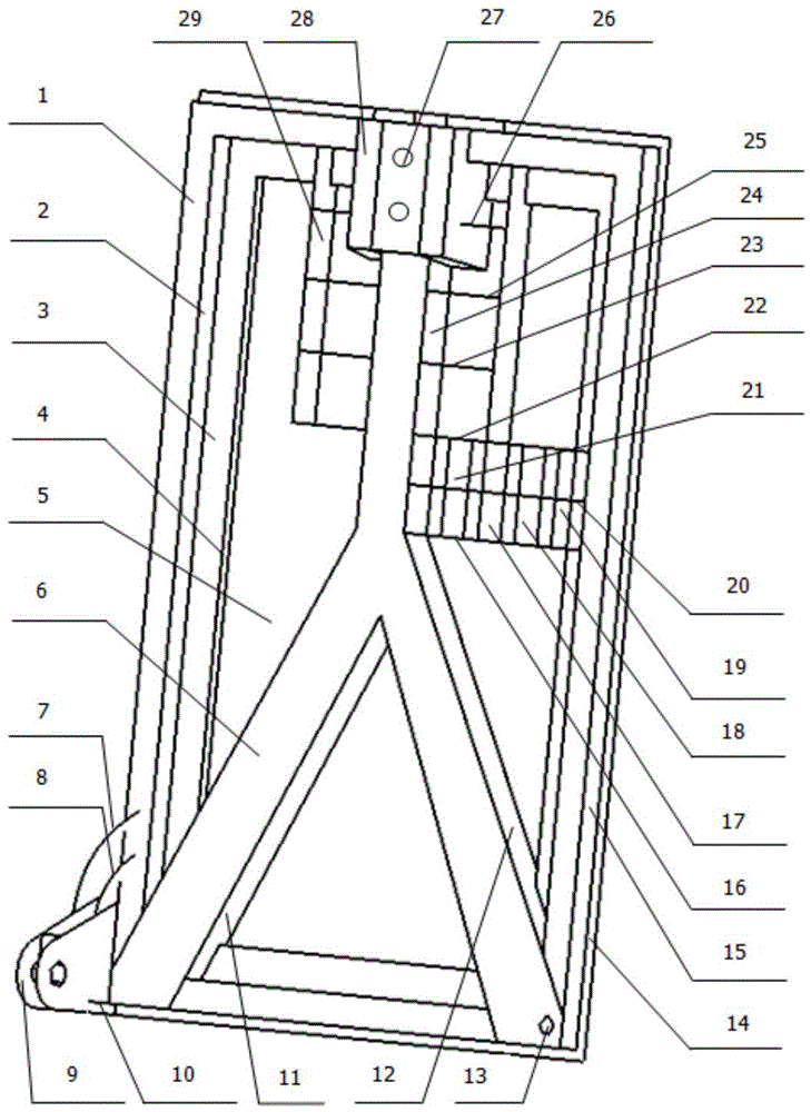 Back-row seat framework made of hybrid materials for passenger car