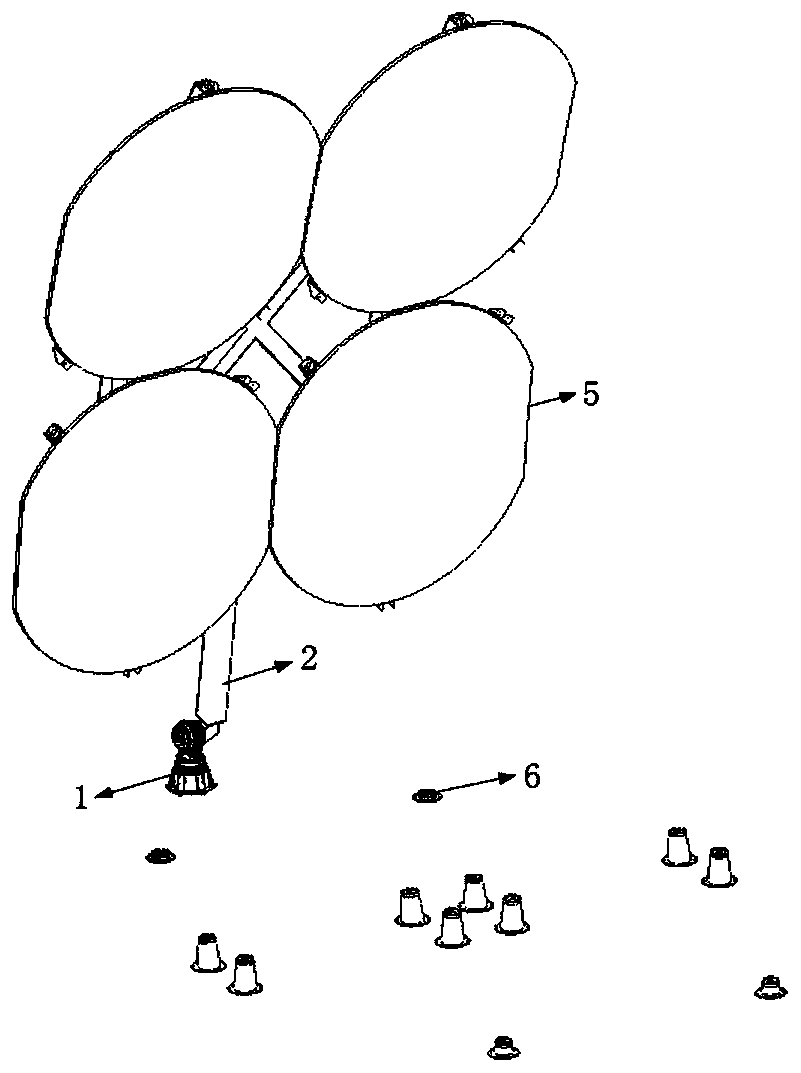 Multi-caliber movable unfolding antenna