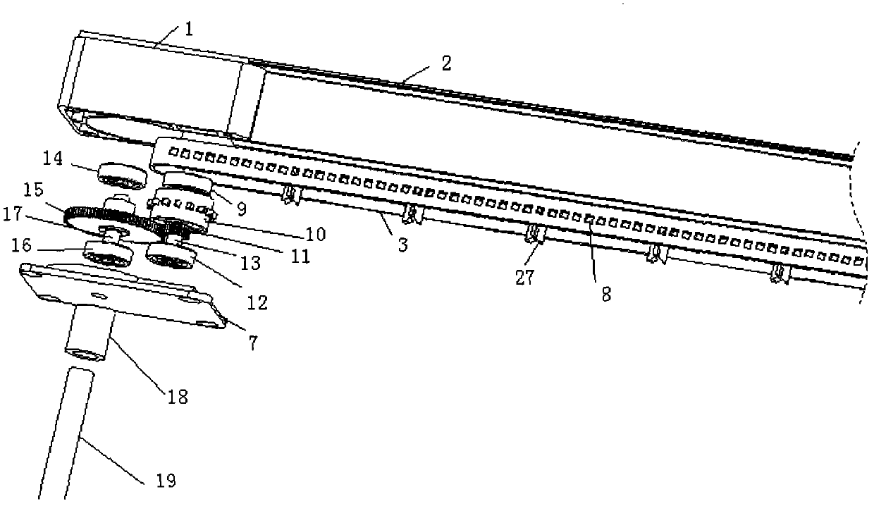 Vertical blind opening and closing device