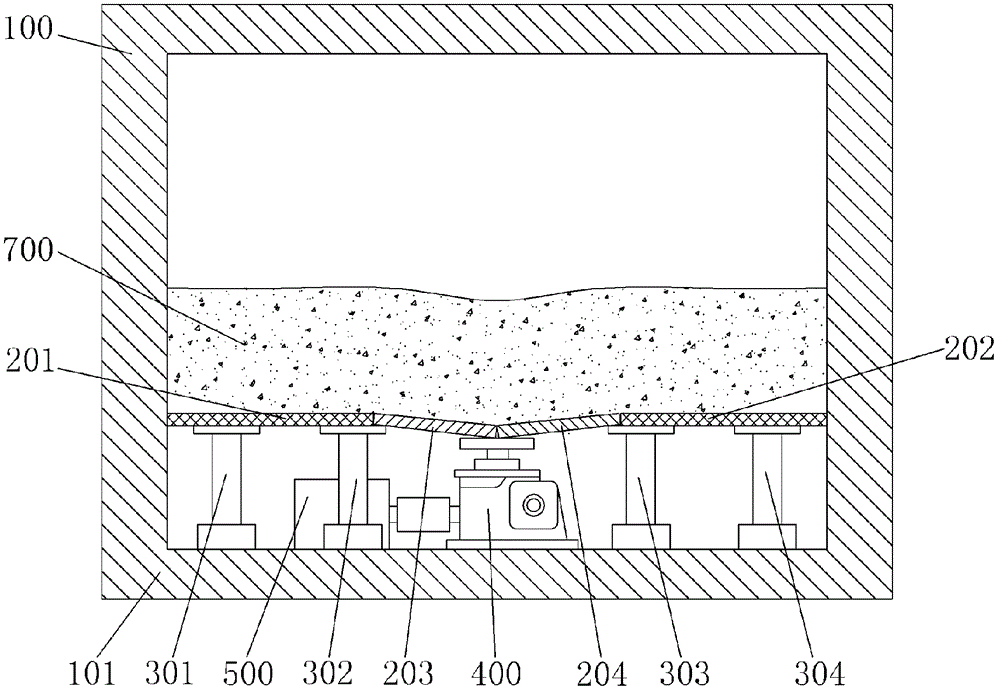 Model deflection sedimentation control device for geotechnical centrifuge test