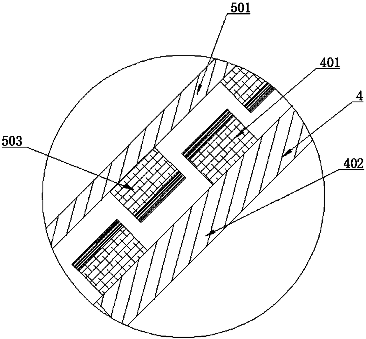 Secondary crushing device of pipe jacking machine