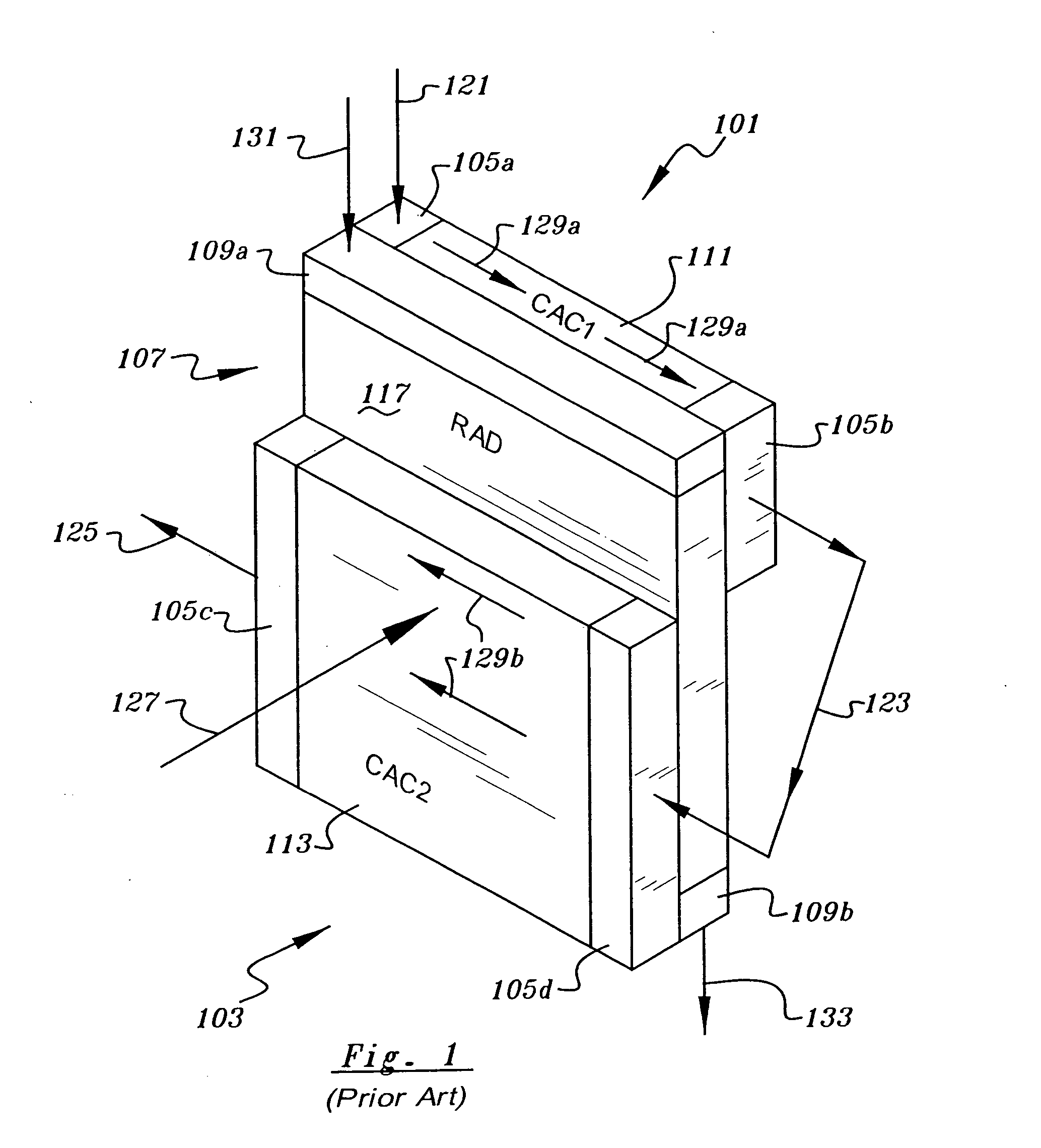 Heat exchanger package with split radiator and split charge air cooler