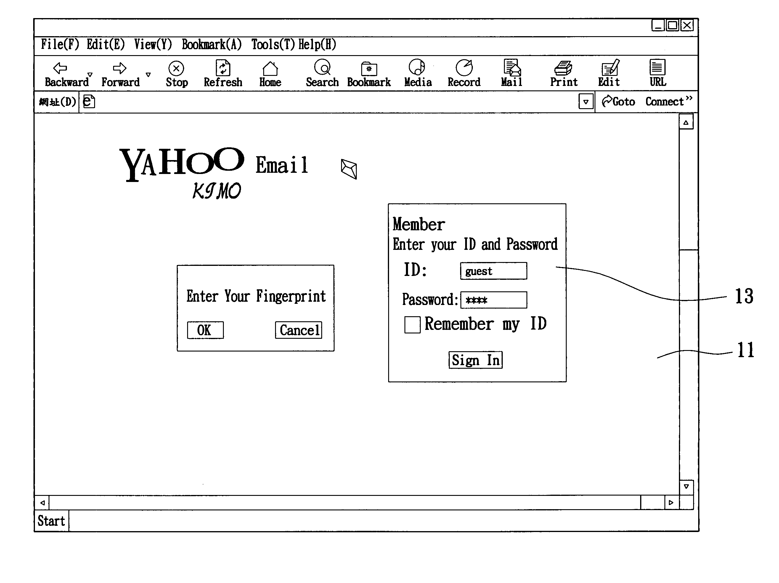 Method for automatically filling in user data using fingerprint identification