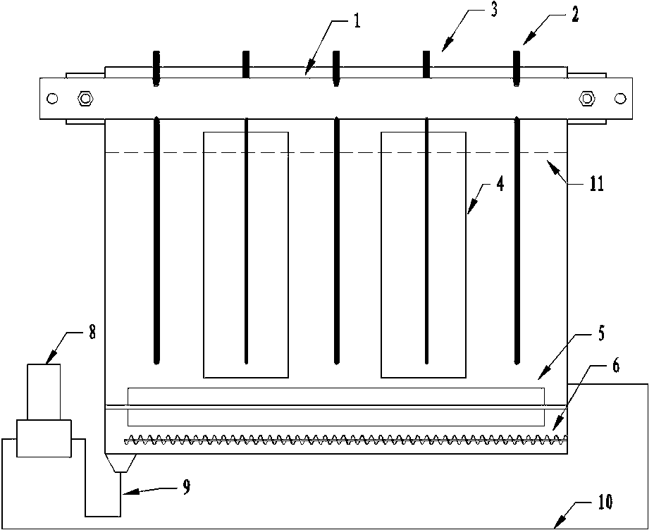 Paddle telescopic stirring type pulp electrolytic bath