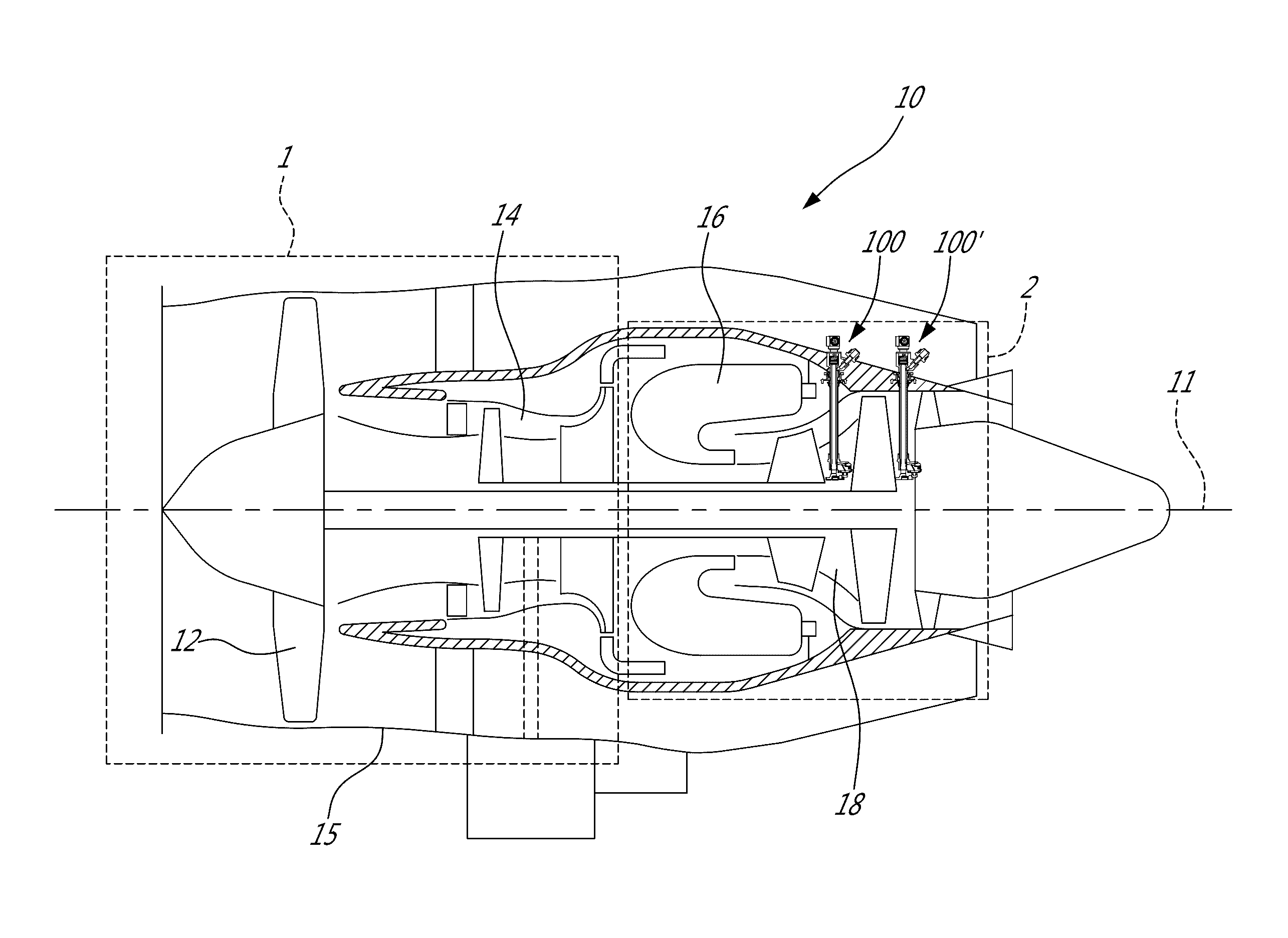 Electric probe assembly, gas turbine engine having same and method of cooling same