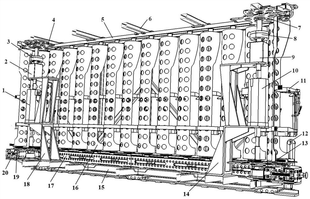 Chain type storage and transportation device with fault tolerance function