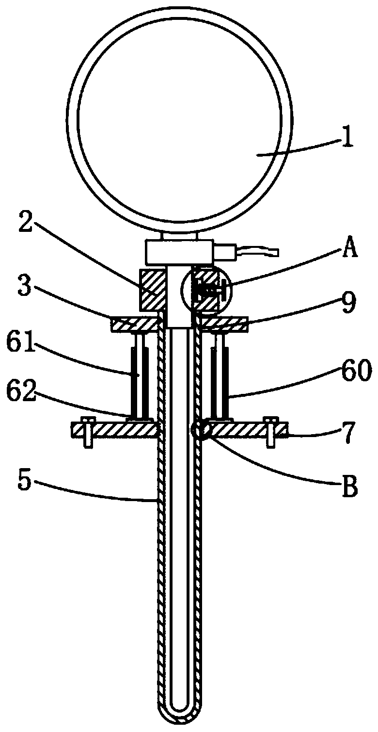 Adjustable thermocouple thermometer base