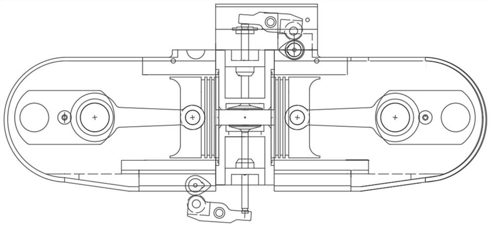 Efficient low-energy-consumption four-stroke opposed piston engine