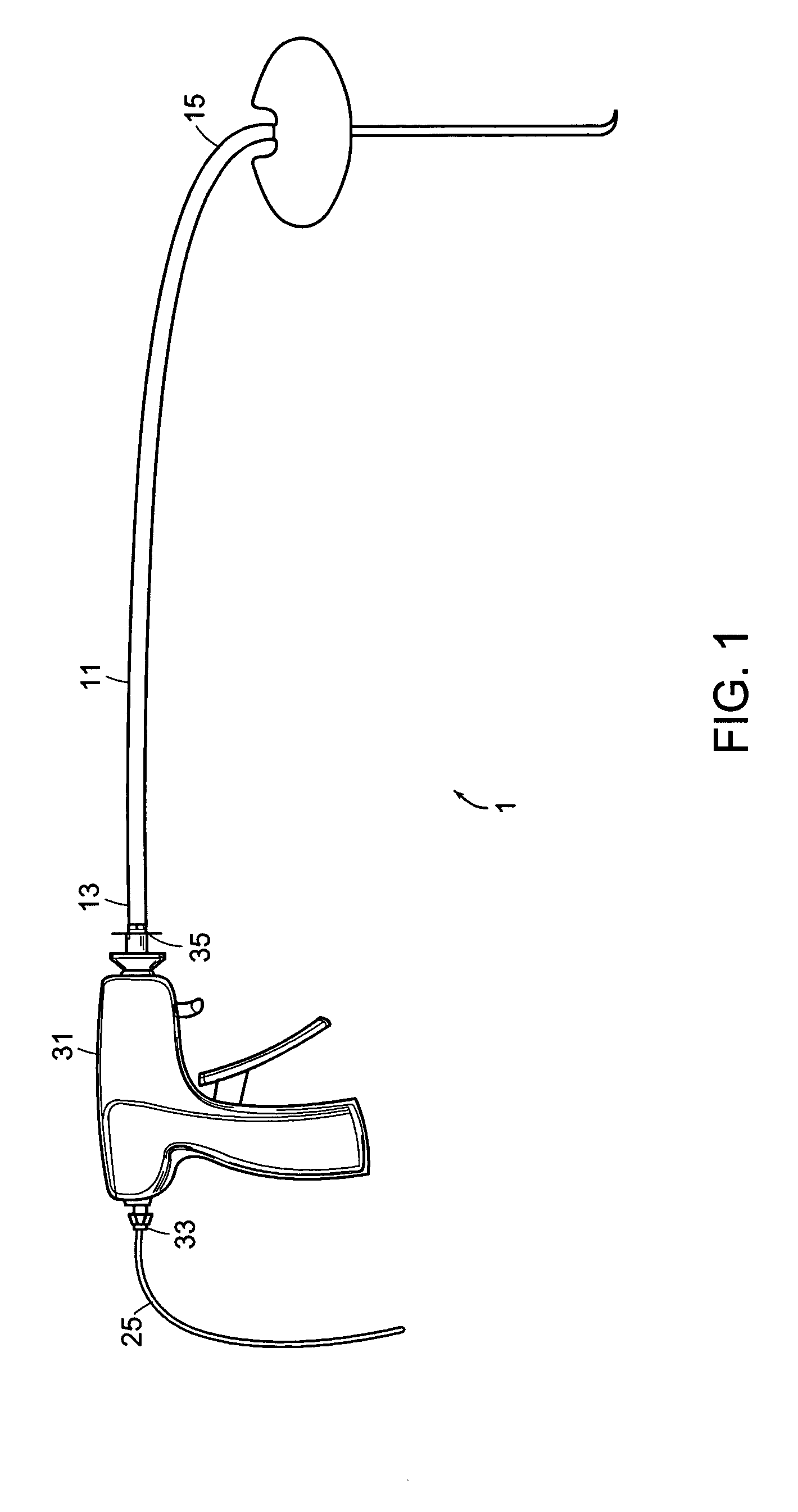 Vertebroplasty device having a flexible plunger