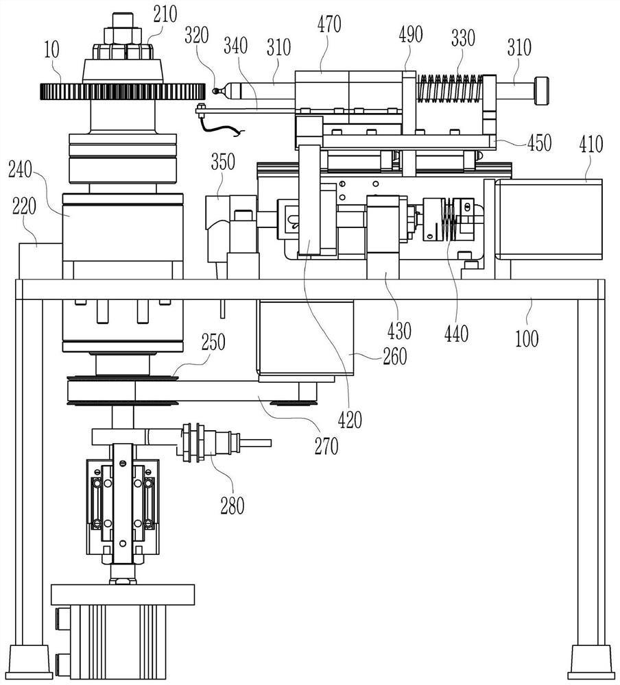 Gear inspection device and gear inspection method using the gear inspection device