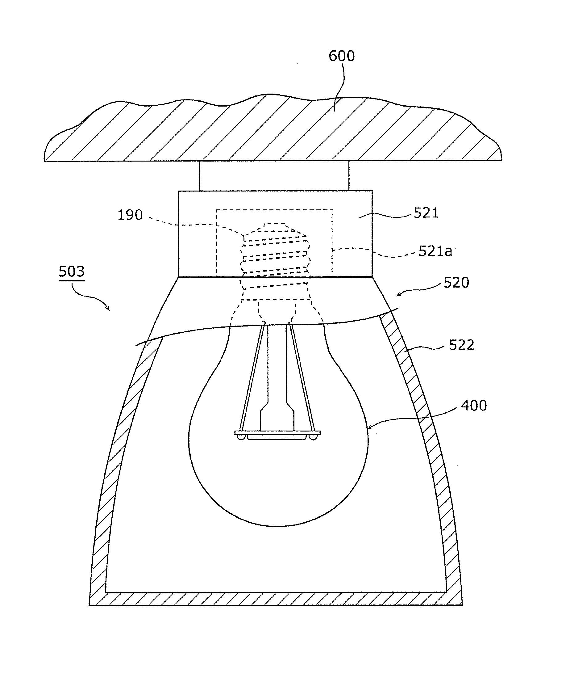 Light bulb shaped lamp and lighting apparatus