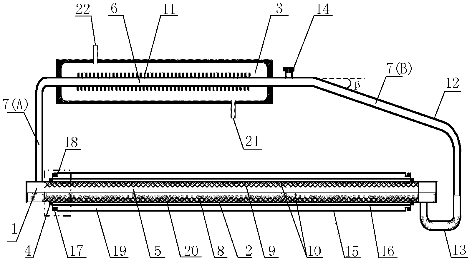 Solar medium-high-temperature loop heat pipe steam generator