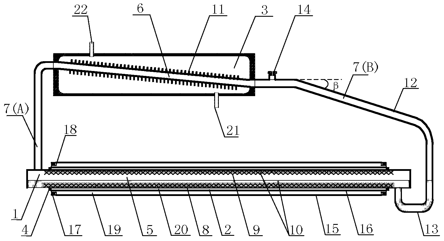 Solar medium-high-temperature loop heat pipe steam generator