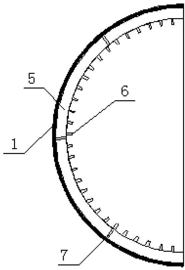 Steel ladle edge covering structure