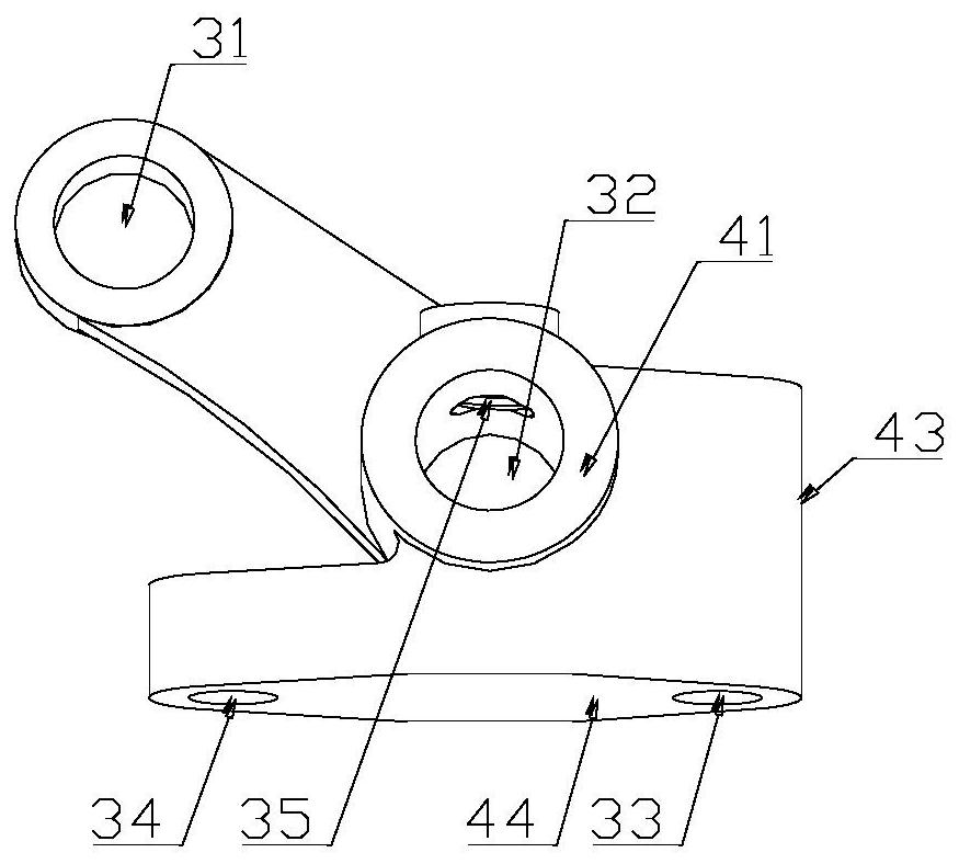 Clamping device for drilling jig for rocker arm support of diesel engine