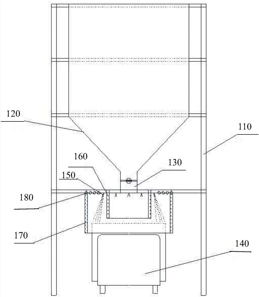 Dust suppression device for slag-tapping or ash-discharge process of power plant