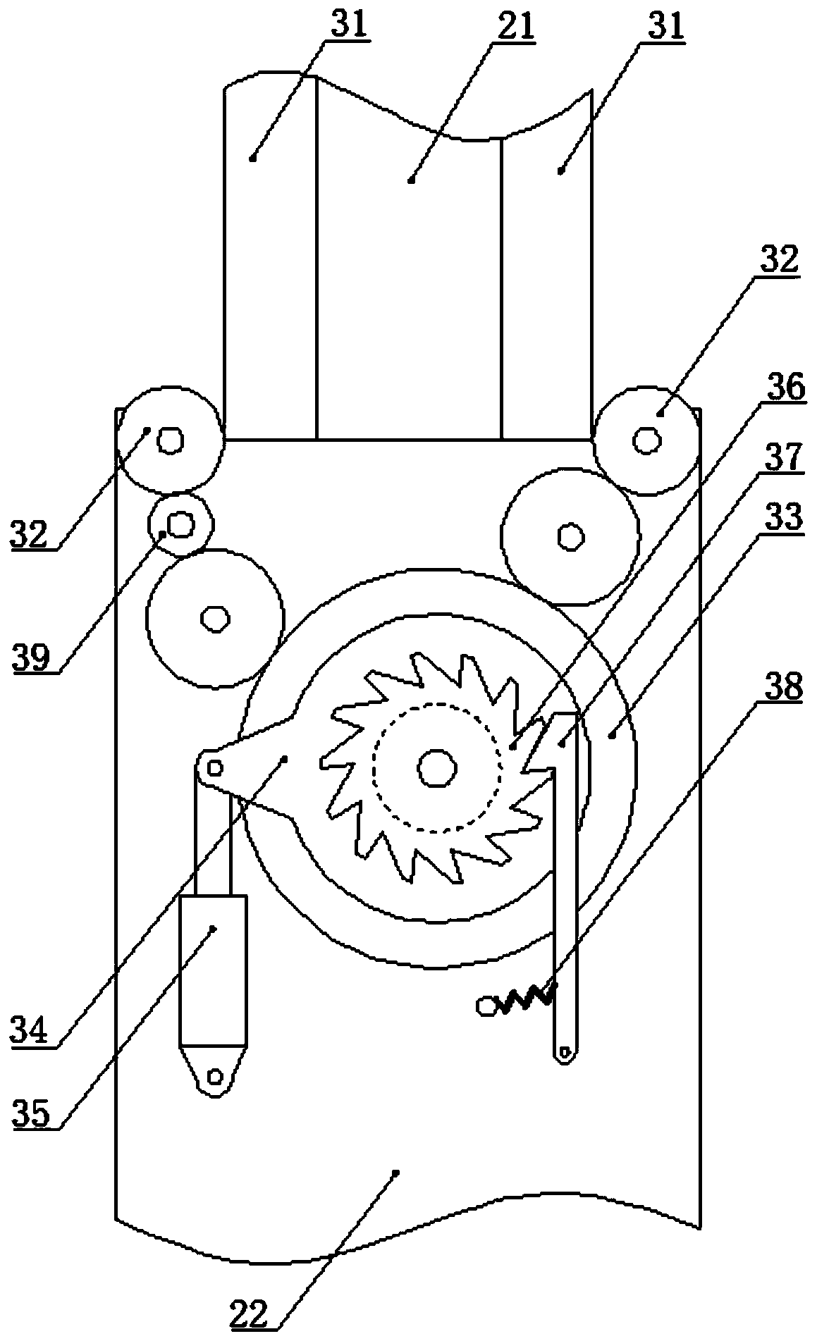 Wire pole centering device and centering method