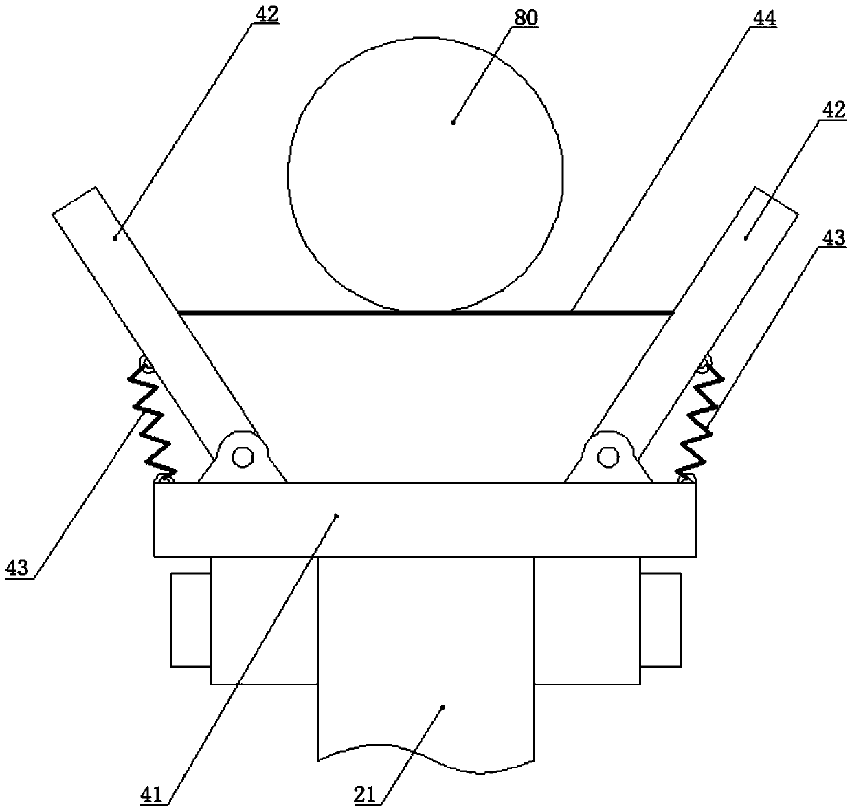 Wire pole centering device and centering method