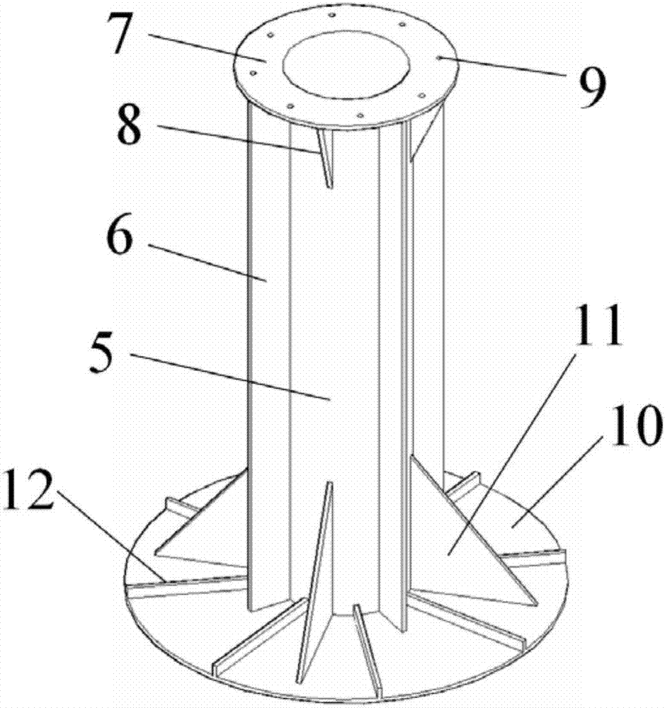 Offshore wind power project steel pile foundation and construction method thereof