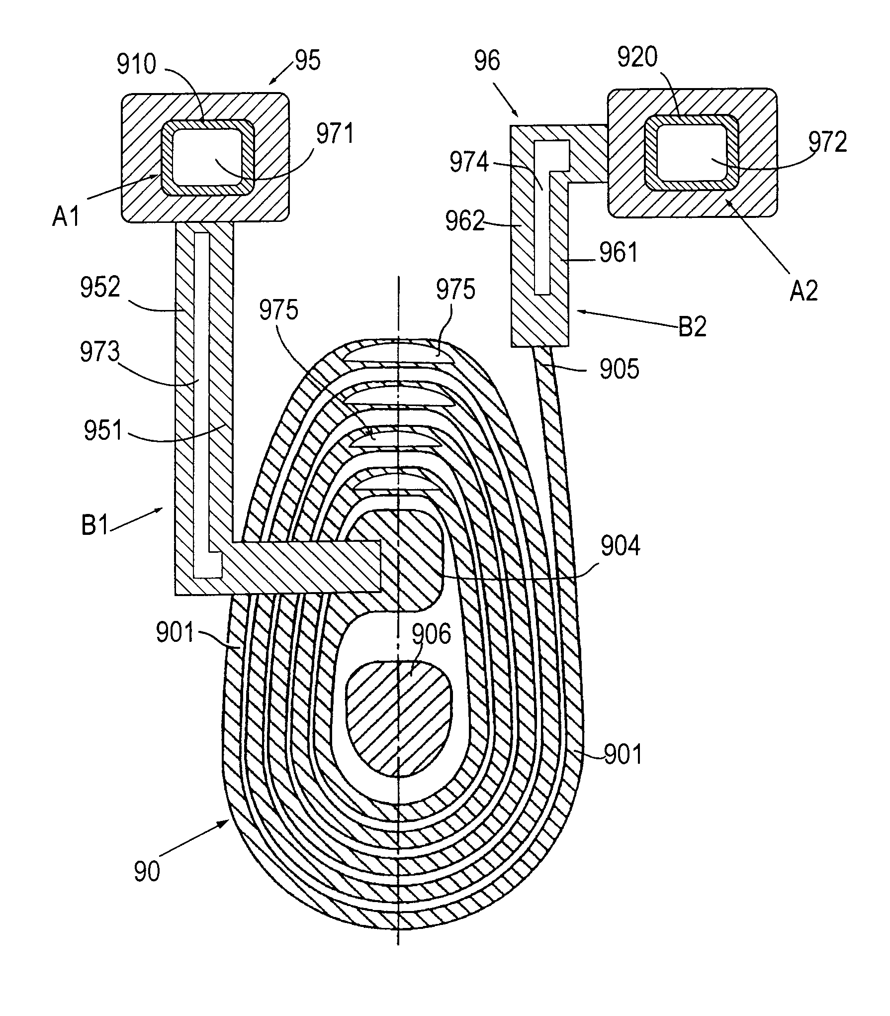 Thin film device with lead conductor film of increased surface area